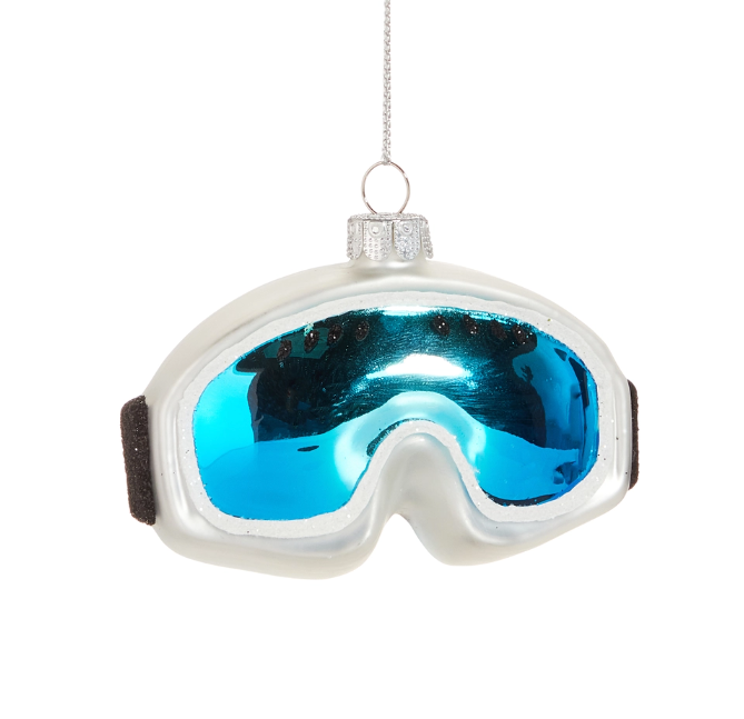 3.5" White Goggle Ornament