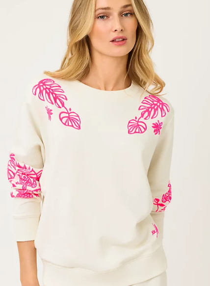 Ballad Sweatshirt | Coconut Safari Social Embroidered