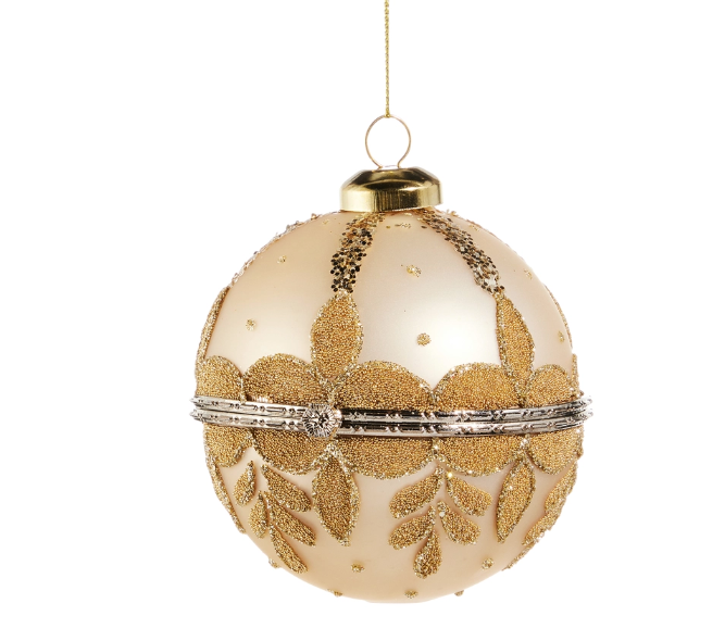 4" Champagne Jewelry Box Ornament