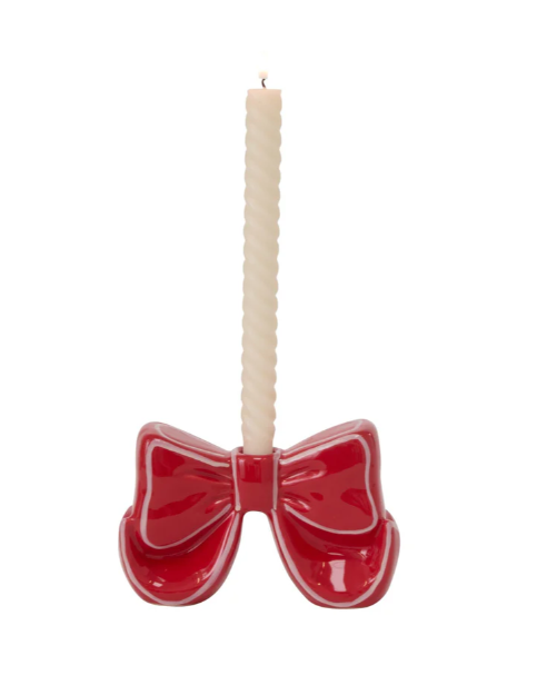 Big Red Bow Candleholder