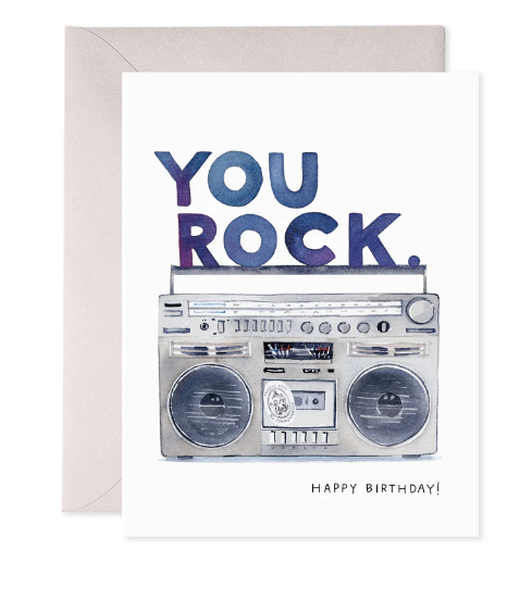 Boom Box Birthday Card