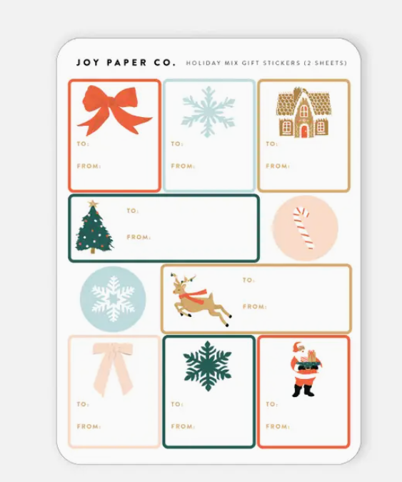 Holiday Mix Gift Sticker Sheet