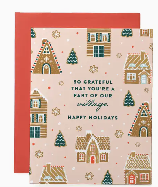 Gingerbread Village Holiday Thank You Card