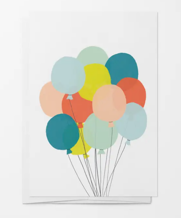 Colorful Balloons Enclosure Card