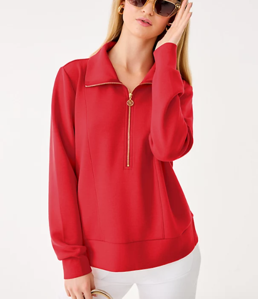 UPF 50+ Eleni Popover | Cranberry Red