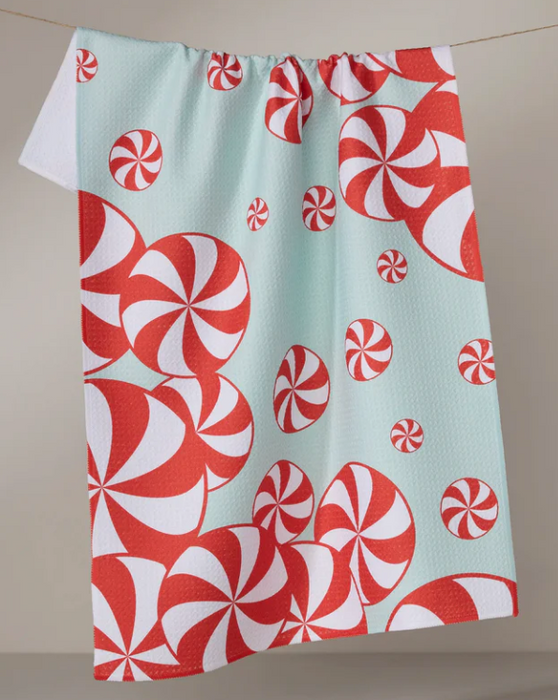 Geometry Tea Towel | Peppermint Swirl