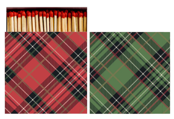 Green/Red Plaid Box Matches