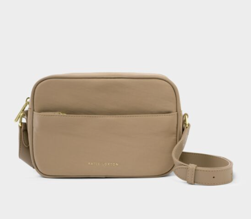 Nylon-Luxe Crossbody Bag | Taupe
