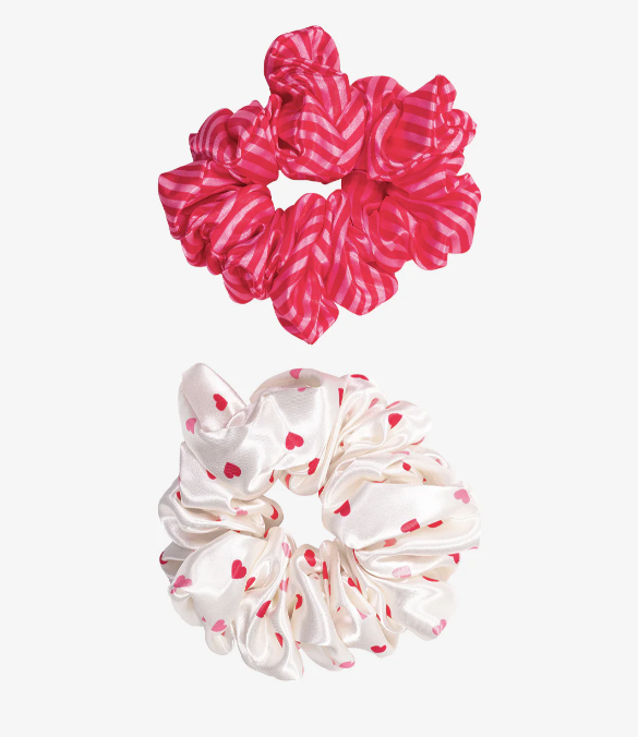 Mini Hearts Scrunchie Set