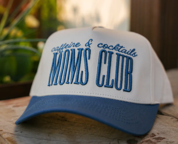 Caffeine &Cocktails Mom Club Canvas Cap