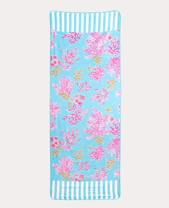 Lilly Royal Coral Beach Lounger Towel