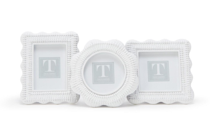 White Rattan Frame | Square