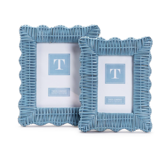 4x6 Blue Wicker Weave Frame