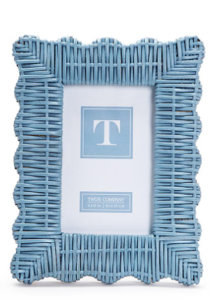 4x6 Blue Wicker Weave Frame