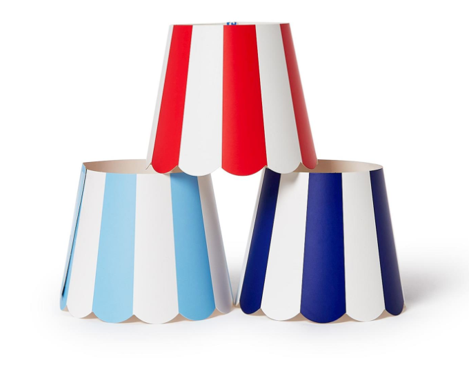 Table Lamp Paper Shade Covers | Stripe