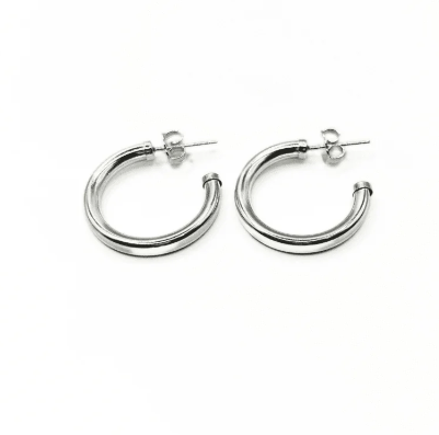 Paris 20mm Silver  Waterproof Hoop Earrings