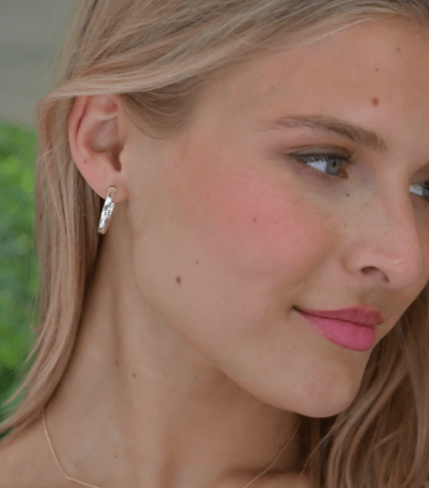 Paris 20mm Silver  Waterproof Hoop Earrings