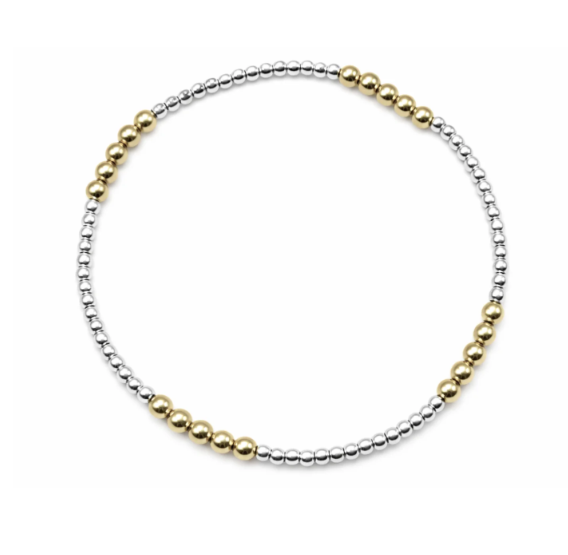 Hamptons Alloy 2x3 Gold/Sterling Waterproof Bracelet