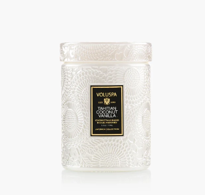 Vanilla Sunday Voluspa Candle | Small Jar w/Glass Lid