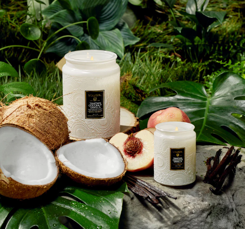 Tahitian Coconut Voluspa Candle | Small w/Glass Lid