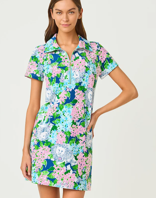 UPF 50+ Eleni Dress | Starlight Navy Lydia The Lion