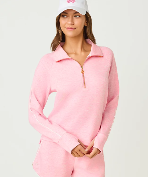 UPF 50+ Elemis Pullover | Heathered Conch Shell Pink