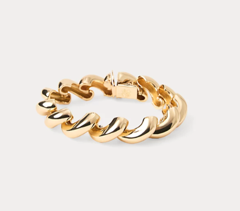 Rousseau Wave Bracelet |  Gold Metallic