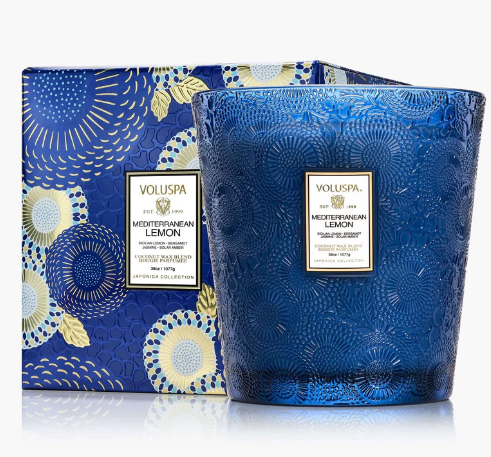 Mediterranean Lemon Voluspa Candle | 2 W Hearth