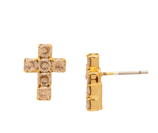 Carly Cross Earrings | Silk