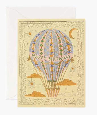 Hot Air Balloon Birthday Card