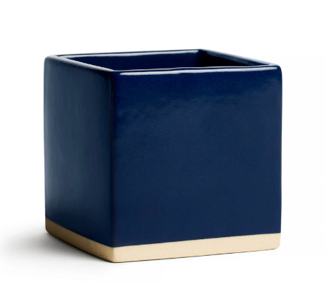 Navy Little Notes Ceramic Holder