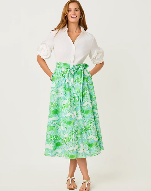 Sonaire Midi Shirtdress | Capri Blue Galloping Gals