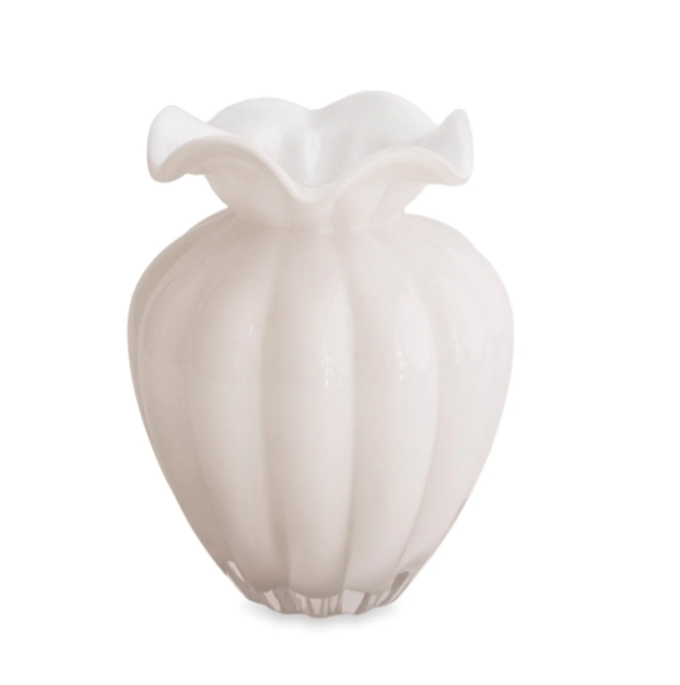 3243 GLASS VENTO Large Vase | Cream