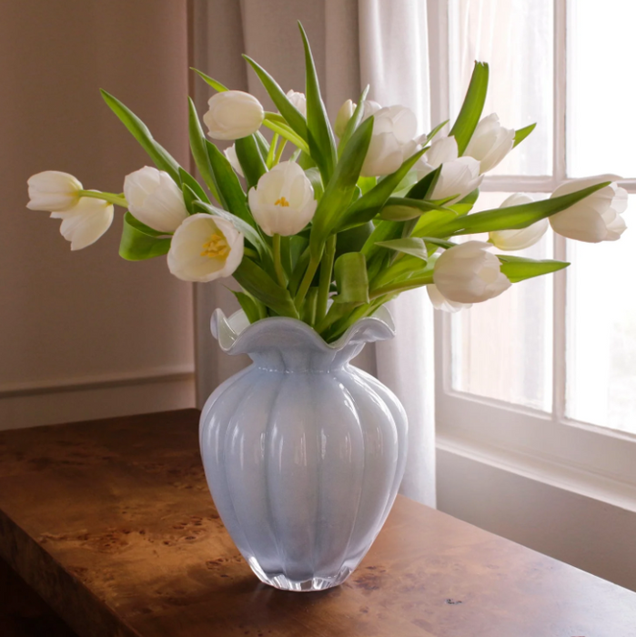 3245 GLASS VENTO Large Vase | Periwinkle