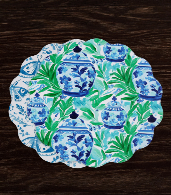 3129 VIDA Placemat Set of 4 | Ginger Jar & Butterflies