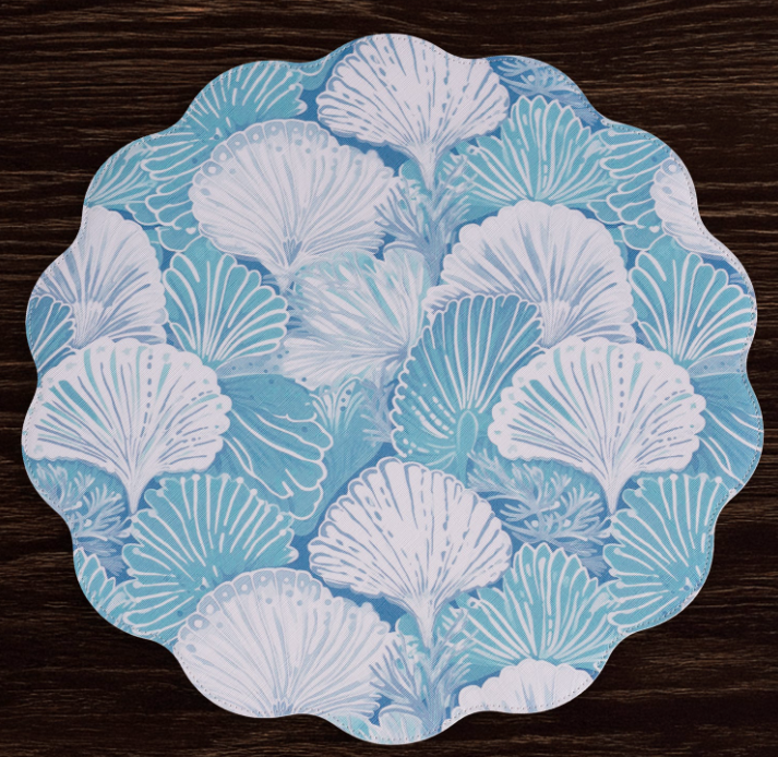 3133 VIDA Placemat Set | Shells & Scallops