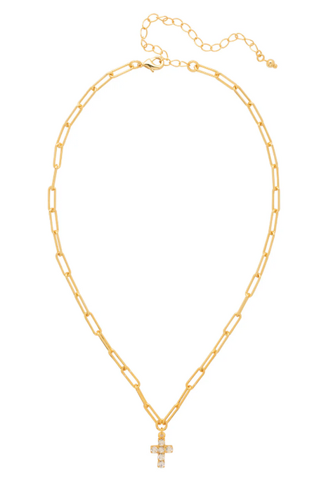 Carly Cross Pendant | Crystal