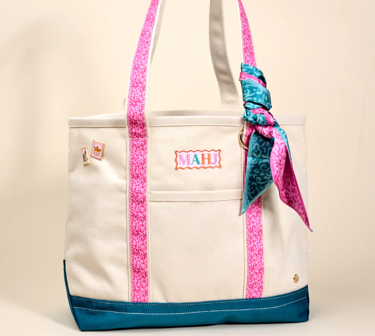 It's Mahj Time Canvas Tote