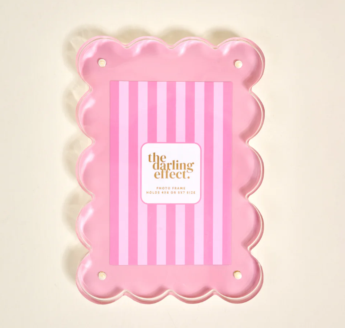 Rectangle Scallop Acrylic Frame | Blush