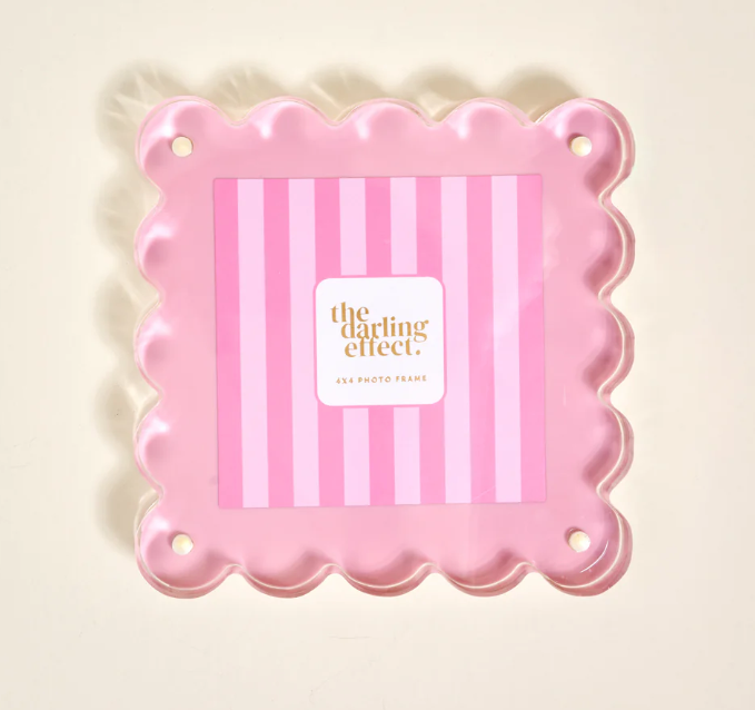 Square Scallop Acrylic Frame | Blush