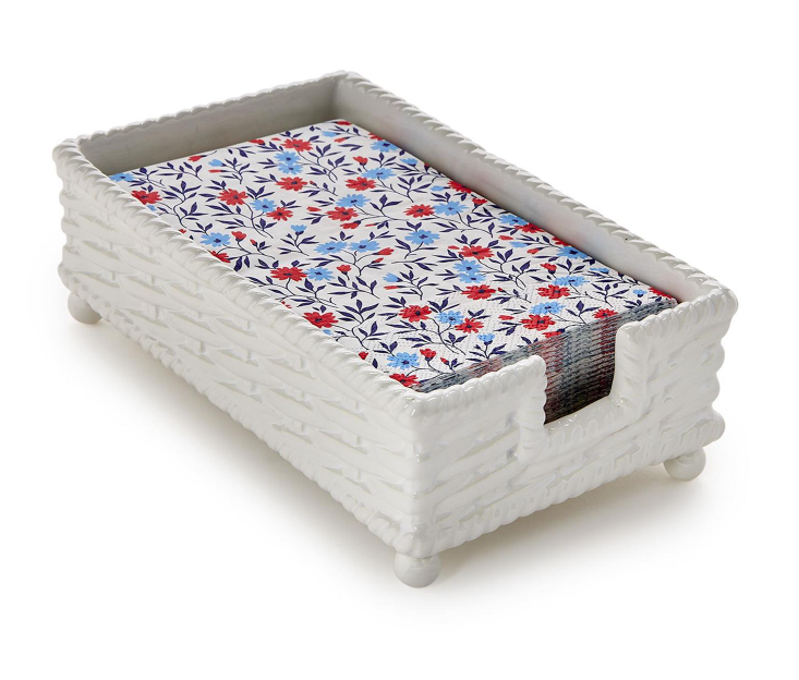 Basketweave Guest Towel Holder