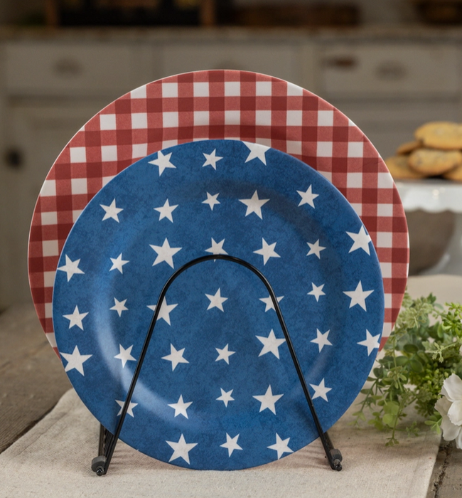 Blue & White Stars Plate
