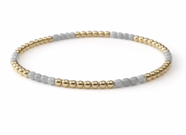 Refined Lt Blue Stone Waterproof Bracelet