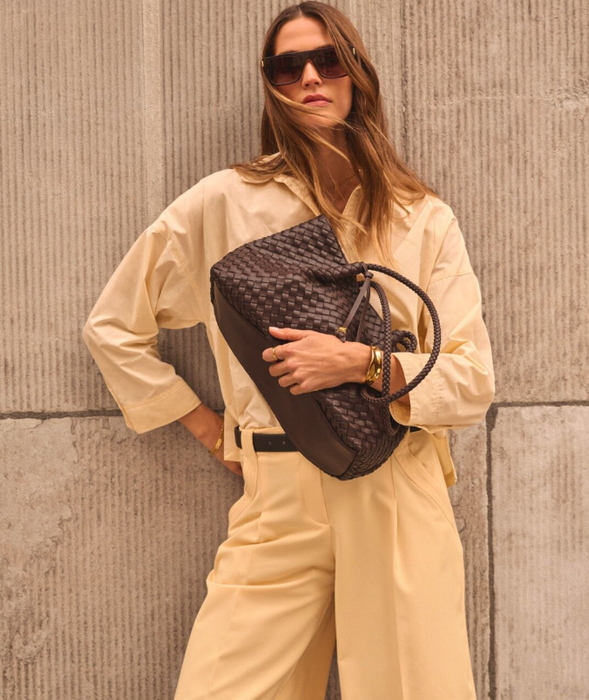 Nova Small Shoulder Tote | Chocolate