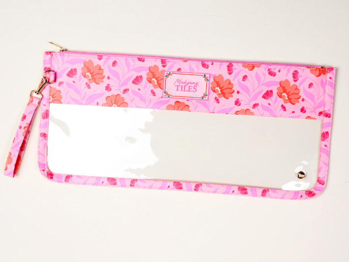 Mahjong Tile Keeper | Hot Pink Poppin' Petals