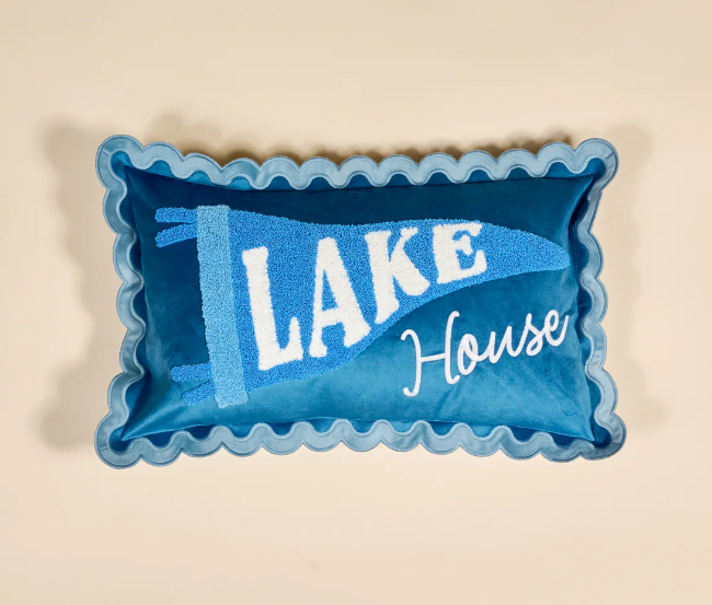 Lake House Scalloped Pillow