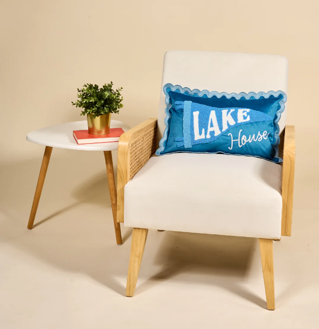 Lake House Scalloped Pillow