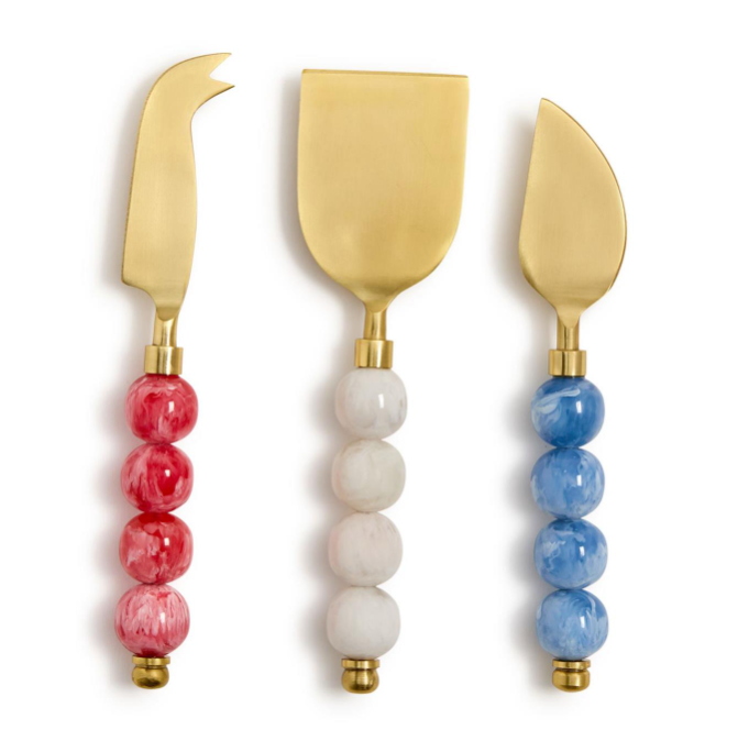 Americana Red, White, Blue Cheese Knife Set