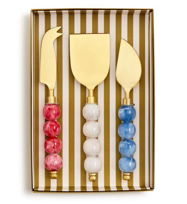Americana Red, White, Blue Cheese Knife Set