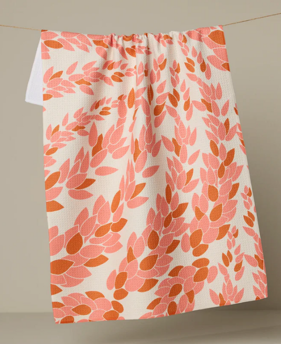 Geometry Tea Towel | Coral Drift